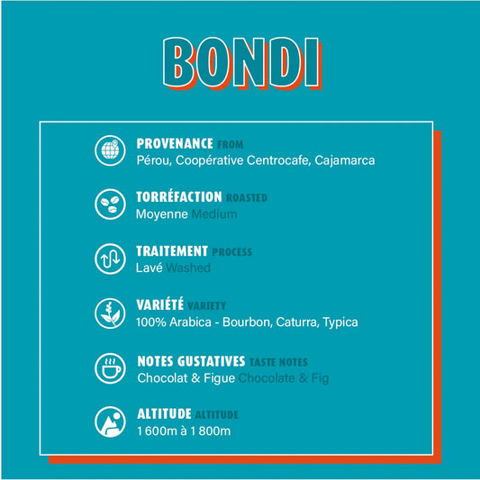 Yellow Tucan – Café de spécialité Bio Arabica Bondi – 250g – Café en grain