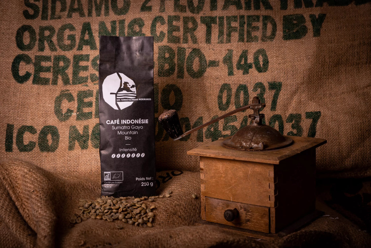 Les Torréfacteurs Normands – Sumatra Gayo Mountain BIO – Indonésie – 250g – Café moulu