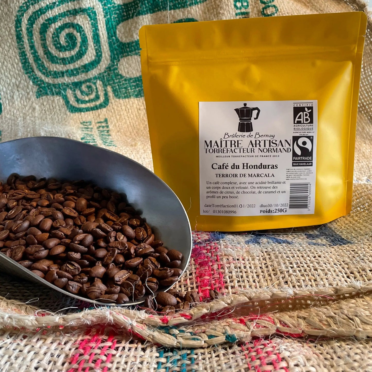 Brûlerie de Bernay – Café Honduras BIO et Équitable – 250g – Café en grain