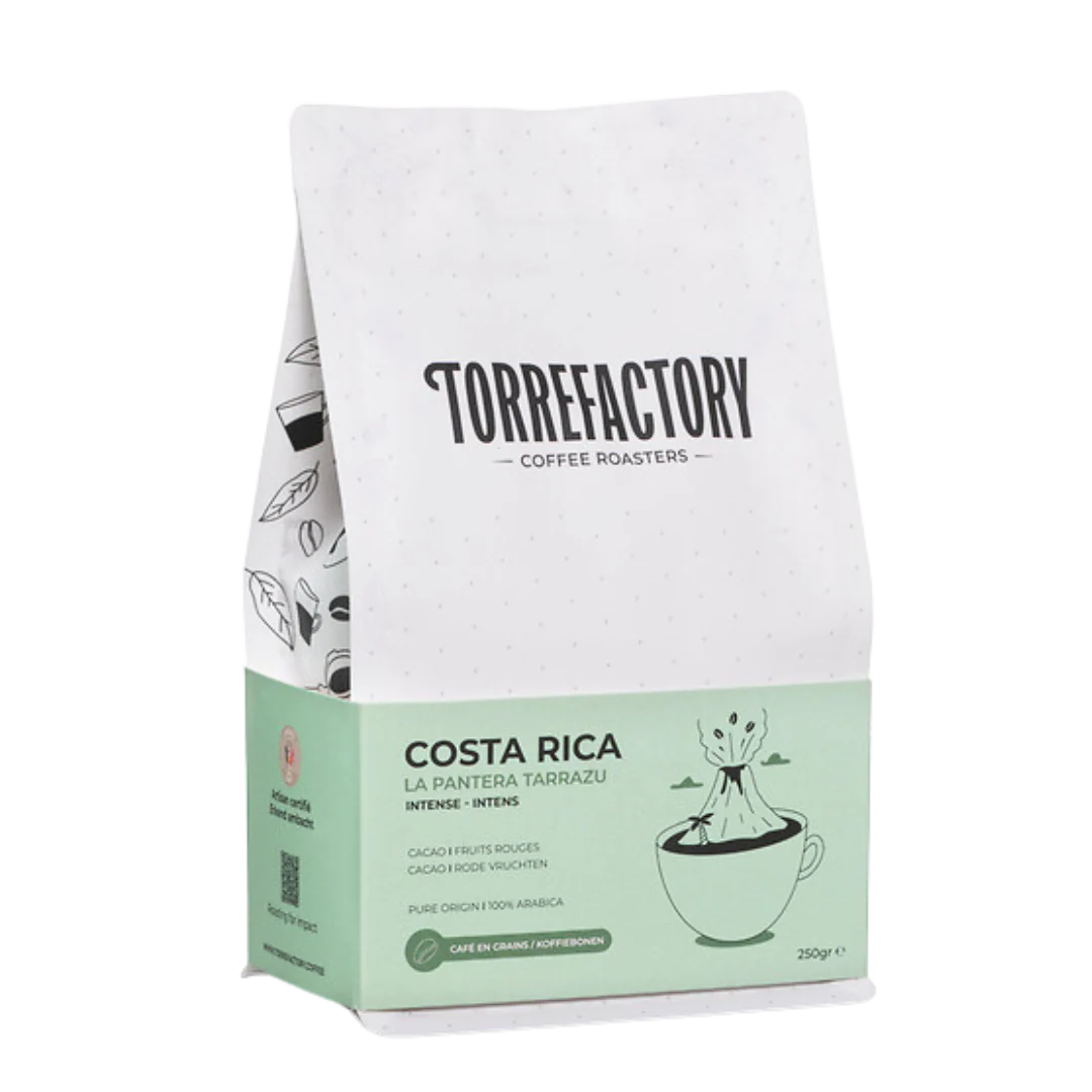 Paquet Torrefactory Costa Rica Pantera Tarrazu café en grains.