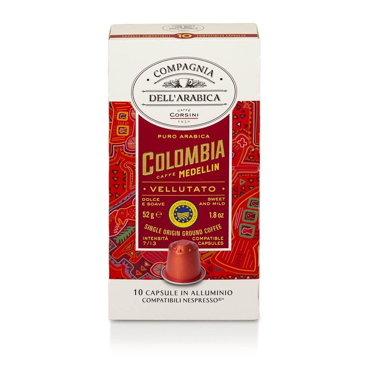 Corsini Capsules Colombia 100% Arabica compatibles Nespresso x10 - café en capsule