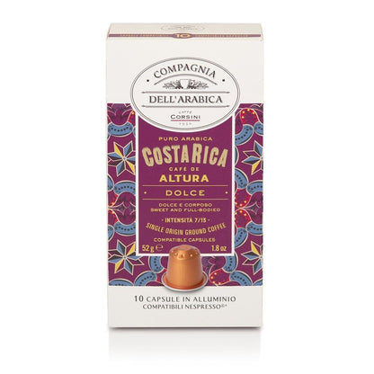 Corsini Capsules Costa Rica 100% Arabica compatibles Nespresso x10 - café en capsule