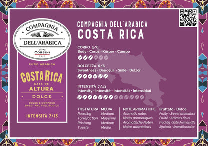 Corsini Capsules Costa Rica 100% Arabica compatibles Nespresso x10 - café en capsule, boîte
