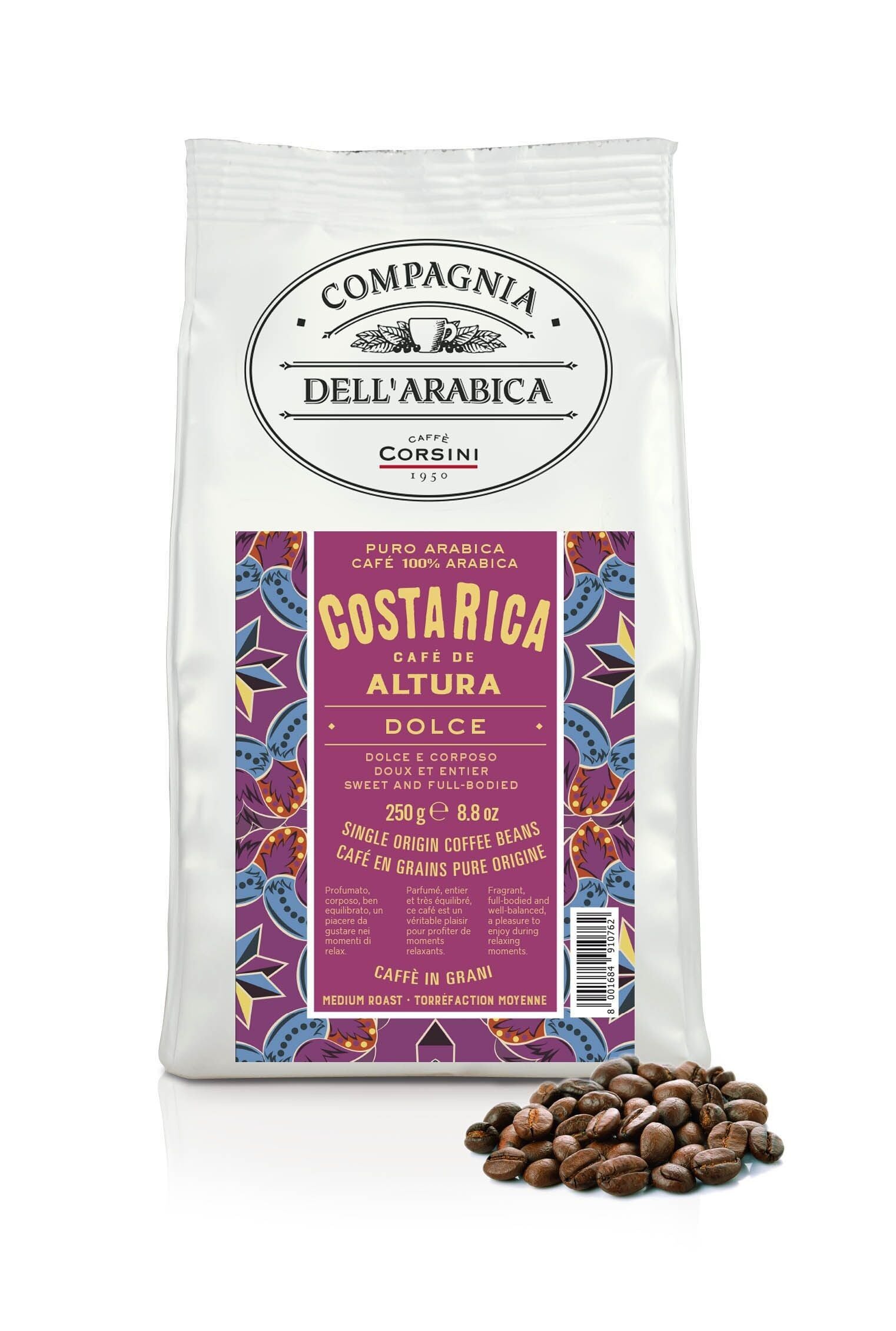 Corsini Costa Rica 100% Arabica 250g - café en grain