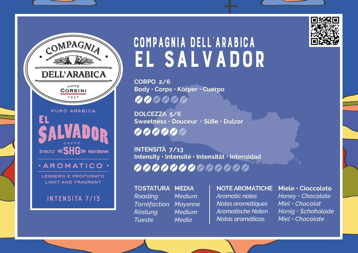 Corsini El Salvador 100% Arabica 250g - café en grain, paquet de dos