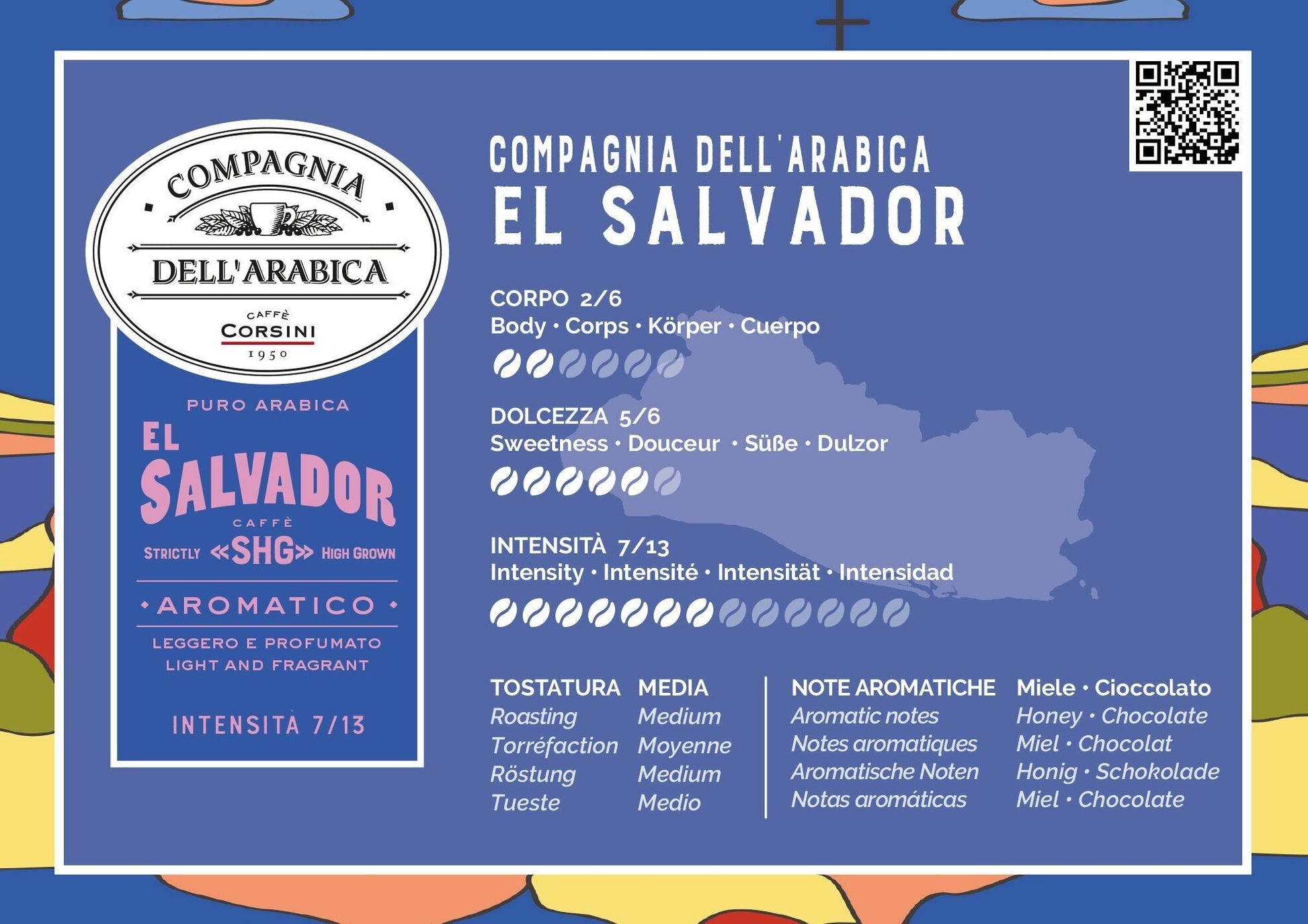 Corsini El Salvador 100% Arabica 250g - café en grain, paquet de dos