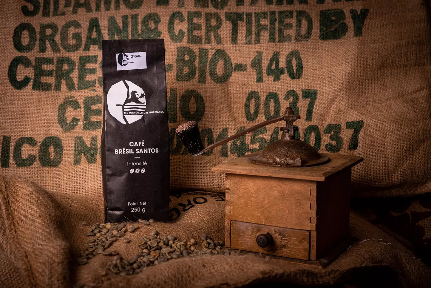 Les Torréfacteurs Normands – Brésil Santos – 250g – Café moulu