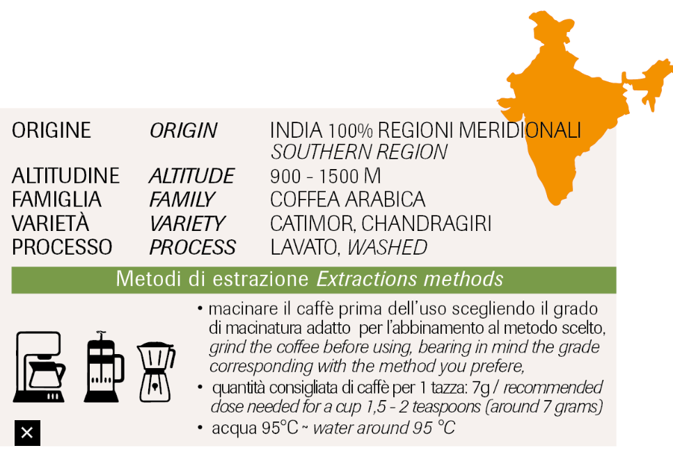Torrefazione Adriatica – Inde 100% Arabica – 250g – Café en grain - café en grain - visuel 2