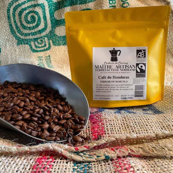 Brûlerie de Bernay Café Honduras BIO et Équitable 250g - café en grain et moulu